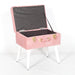 Chic Pink Suitcase Stool with White Legs - Modern Home Interiors