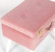 Chic Pink Suitcase Stool with White Legs - Modern Home Interiors