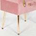 Chic Pink Suitcase Stool with Gold Legs - Modern Home Interiors