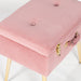 Chic Pink Suitcase Stool with Gold Legs - Modern Home Interiors