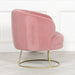 Deco Pink Velvet Armchair with Gold Legs - Modern Home Interiors