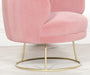 Deco Pink Velvet Armchair with Gold Legs - Modern Home Interiors