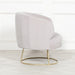 Deco Grey Velvet Armchair with Gold Legs - Modern Home Interiors