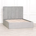 Grey Velvet 5'0" King Size Bed Frame - Modern Home Interiors