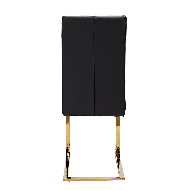 Antibes Black Gloss and Gold Dining Table - 180cm