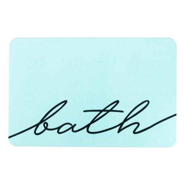 Artsy Mats Bath Aqua Blue Stone Non Slip Bath Mat - Touch Dry