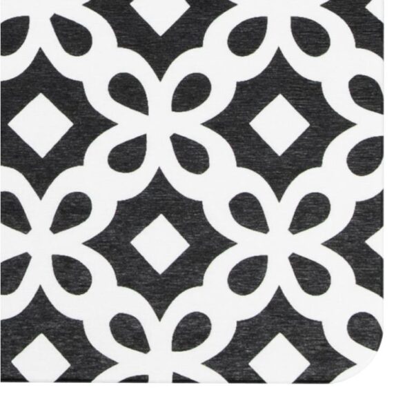 Artsy Mats Black Pattern White Stone Non Slip Bath Mat - Touch Dry