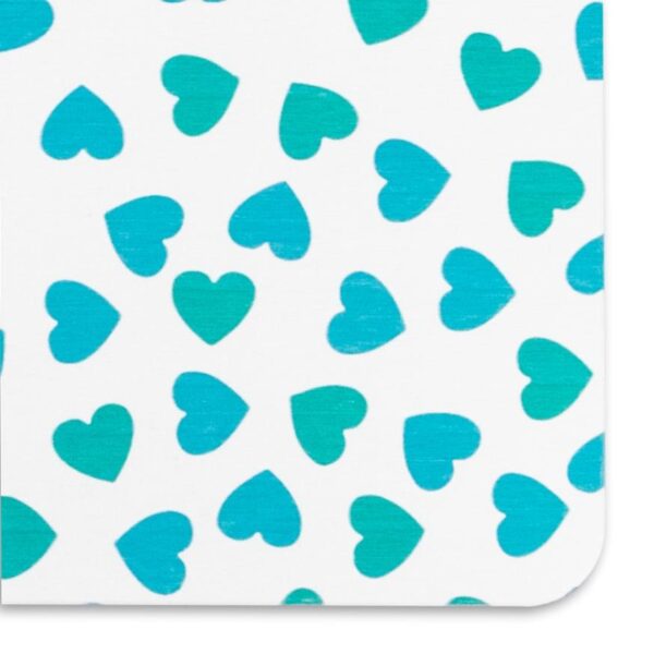 Artsy Mats Blue Hearts White Stone Non Slip Bath Mat - Touch Dry