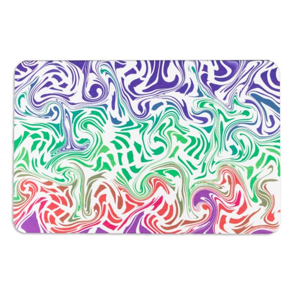 Artsy Mats Rainbow Swirls White Stone Non Slip Bath Mat - Touch Dry