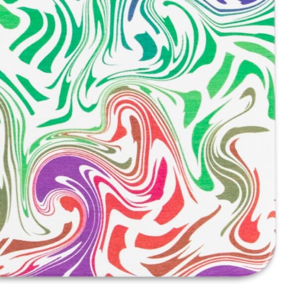 Artsy Mats Rainbow Swirls White Stone Non Slip Bath Mat - Touch Dry