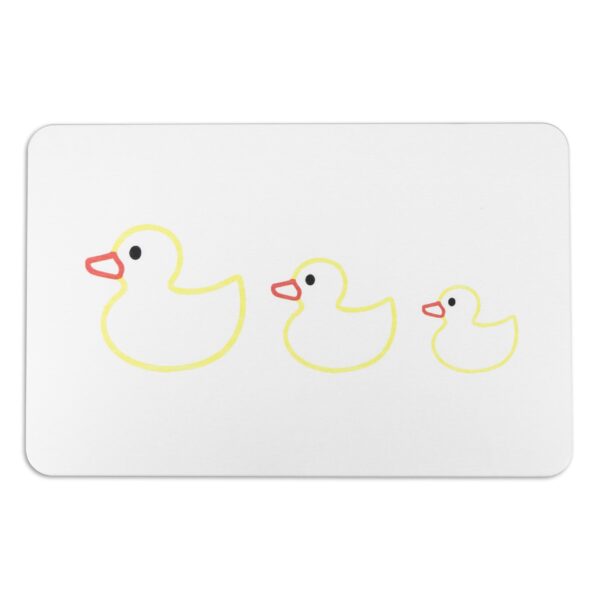 Artsy Mats Rubber Duck Family White Stone Non Slip Bath Mat - Touch Dry