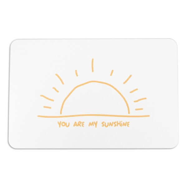 Artsy Mats You Are My Sunshine White Stone Non Slip Bath Mat - Touch Dry