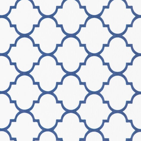 Artsy Mats Blue Trellis White Stone Non Slip Bath Mat - Touch Dry