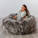 Luxury XXL Soft Thick Pile Sheepskin Beanbag - Grey - Modern Home Interiors