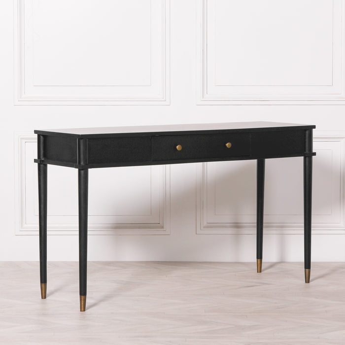 Black Painted Cedar Wood Console Table