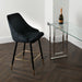 Chesterfield Button Back Gold Detail Velvet Kitchen Bar Stools (Set of 2) - Modern Home Interiors