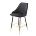Chesterfield Button Back Gold Detail Velvet Kitchen Bar Stools (Set of 2) - Modern Home Interiors