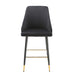 Chesterfield Button Back Gold Detail Velvet Kitchen Bar Stools (Set of 2) - Modern Home Interiors