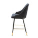 Chesterfield Button Back Gold Detail Velvet Kitchen Bar Stools (Set of 2) - Modern Home Interiors