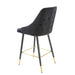 Chesterfield Button Back Gold Detail Velvet Kitchen Bar Stools (Set of 2) - Modern Home Interiors