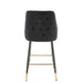 Chesterfield Button Back Gold Detail Velvet Kitchen Bar Stools (Set of 2) - Modern Home Interiors