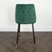 Chesterfield Button Back Gold Detail Velvet Kitchen Bar Stools (Set of 2) - Modern Home Interiors