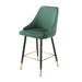 Chesterfield Button Back Gold Detail Velvet Kitchen Bar Stools (Set of 2) - Modern Home Interiors