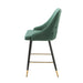 Chesterfield Button Back Gold Detail Velvet Kitchen Bar Stools (Set of 2) - Modern Home Interiors