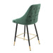 Chesterfield Button Back Gold Detail Velvet Kitchen Bar Stools (Set of 2) - Modern Home Interiors