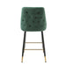 Chesterfield Button Back Gold Detail Velvet Kitchen Bar Stools (Set of 2) - Modern Home Interiors