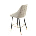 Chesterfield Button Back Gold Detail Velvet Kitchen Bar Stools (Set of 2) - Modern Home Interiors
