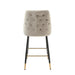 Chesterfield Button Back Gold Detail Velvet Kitchen Bar Stools (Set of 2) - Modern Home Interiors