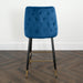 Chesterfield Button Back Gold Detail Velvet Kitchen Bar Stools (Set of 2) - Modern Home Interiors