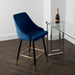 Chesterfield Button Back Gold Detail Velvet Kitchen Bar Stools (Set of 2) - Modern Home Interiors