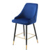 Chesterfield Button Back Gold Detail Velvet Kitchen Bar Stools (Set of 2) - Modern Home Interiors