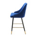 Chesterfield Button Back Gold Detail Velvet Kitchen Bar Stools (Set of 2) - Modern Home Interiors