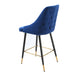 Chesterfield Button Back Gold Detail Velvet Kitchen Bar Stools (Set of 2) - Modern Home Interiors