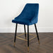 Chesterfield Button Back Gold Detail Velvet Kitchen Bar Stools (Set of 2) - Modern Home Interiors