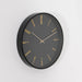 Black 12" Modern Analogue Clock - Modern Home Interiors