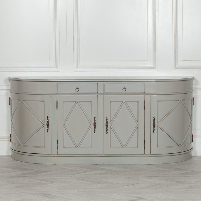 Classical Grey Mahogany Wood Sideboard - Modern Home Interiors