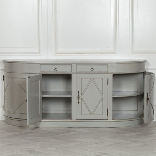 Classical Grey Mahogany Wood Sideboard - Modern Home Interiors