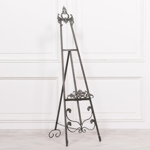 Antiqued French Style Silver Metal Easel - 165cm - Modern Home Interiors