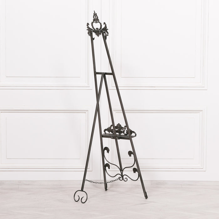 Antiqued French Style Silver Metal Easel - 165cm - Modern Home Interiors