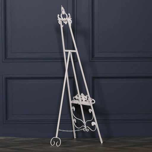 Antiqued French Style Cream Metal Easel - 165cm - Modern Home Interiors