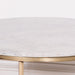 Gold Metal Side Table with Marble Top - Modern Home Interiors