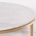 Gold Metal Side Table with Marble Top - Modern Home Interiors