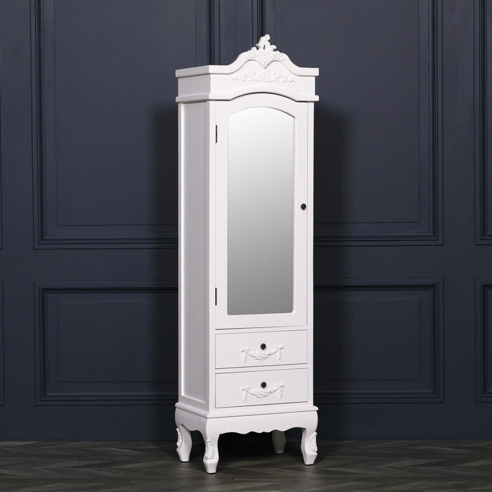 French White Armoire with Drawers H188cm