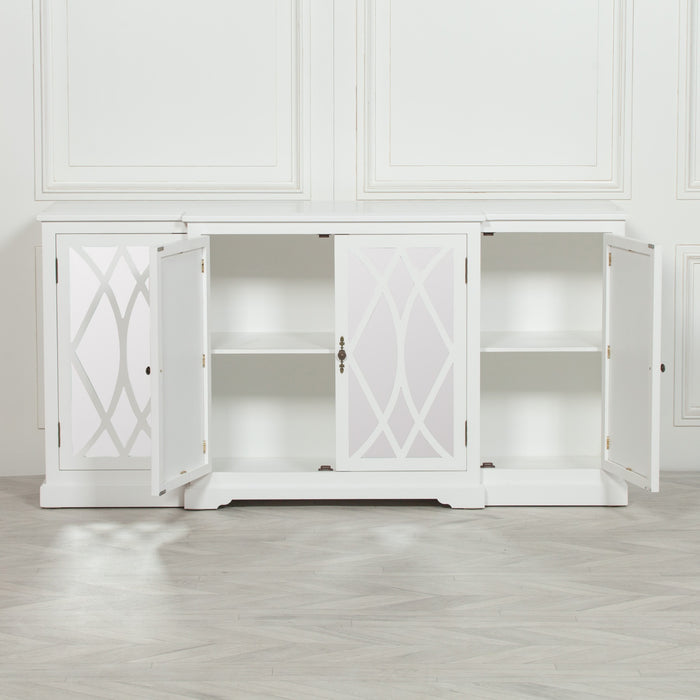 Breakfont Mirrored Large Sideboard - White - Modern Home Interiors