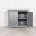 Grey Mirrored 2 Door Sideboard Cupboard - Modern Home Interiors