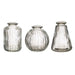 Set Of 3 Glass Bud Vases -  Plain Glass - Modern Home Interiors